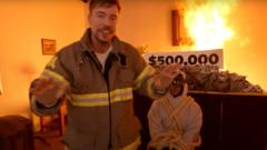 YouTuber MrBeast defends trapping man in burning building for $500,000