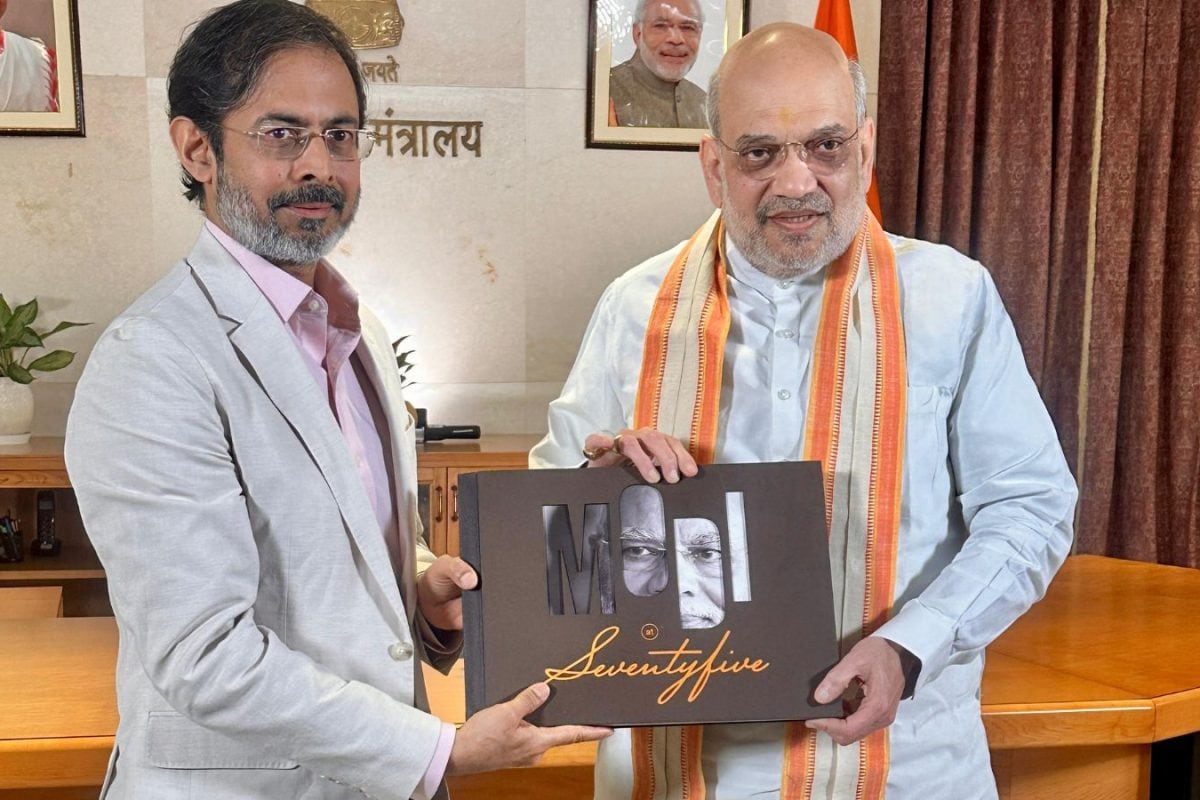 Modi@75: Union Home Minister Amit Shah Presented Network18’s Coffee Table Book On PM Modi’s Life