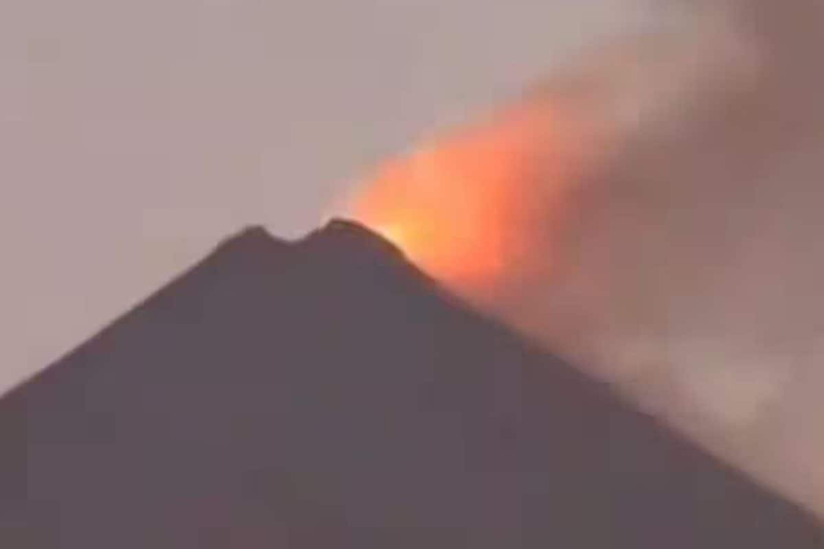 India’s Only Active Volcano In Andaman’s Barren Island Erupts After Earthquake | Video