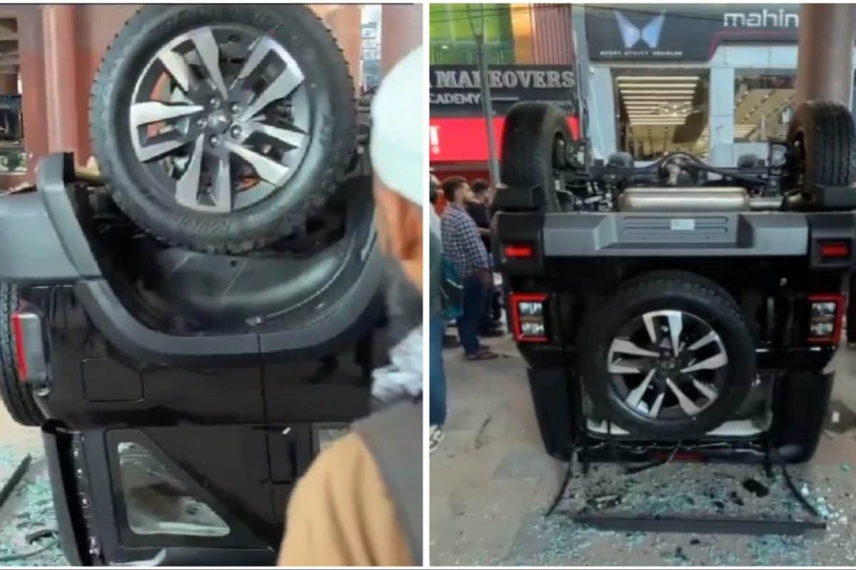 Delhi Woman Hits Accelerator, Smashes Thar Through Showroom Soon After Buying It | Videos