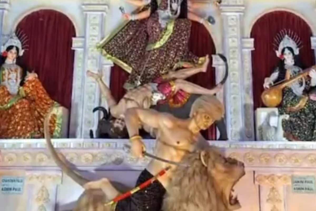 Trump On Display As ‘Asura’ Over Trade ‘Betrayal’ At Durga Puja Pandal In Bengal