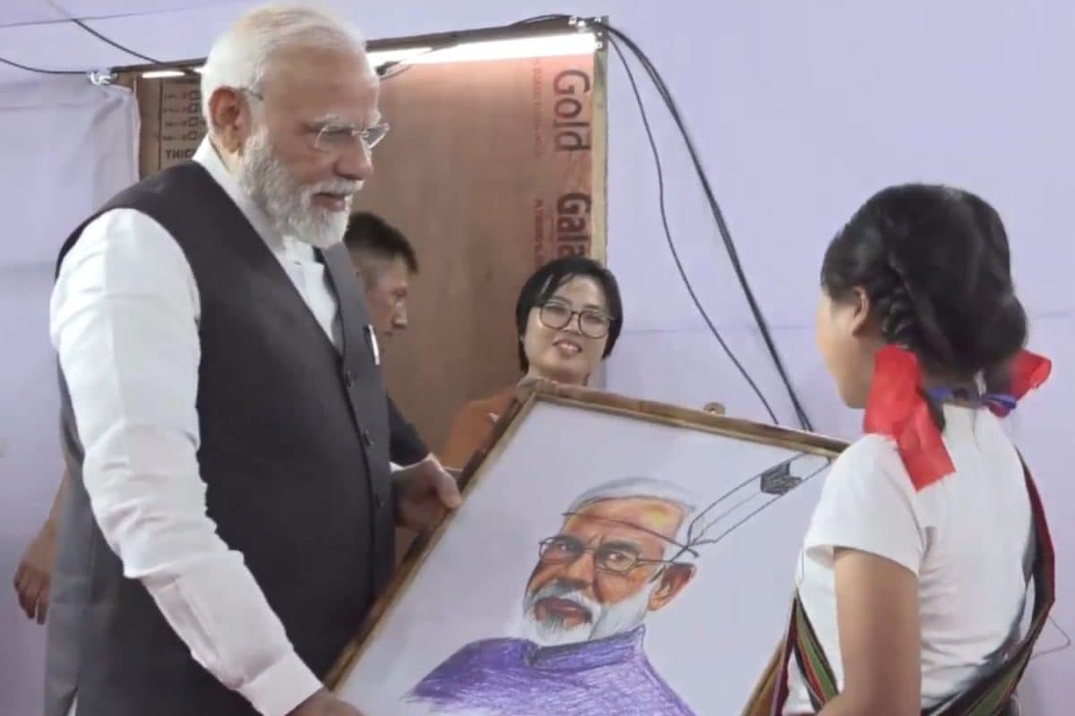 From Shawl To Portrait: PM Modi Receives Gifts From Locals In Manipur’s Churachandpur | Video