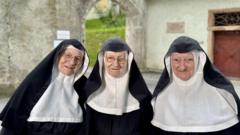 Defiant nuns flee care home for their abandoned convent in the Alps