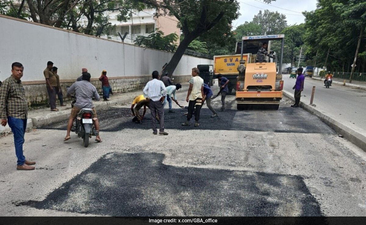 “Paying Attention”: DK Shivakumar As Bengaluru Fills Potholes After NDTV Report