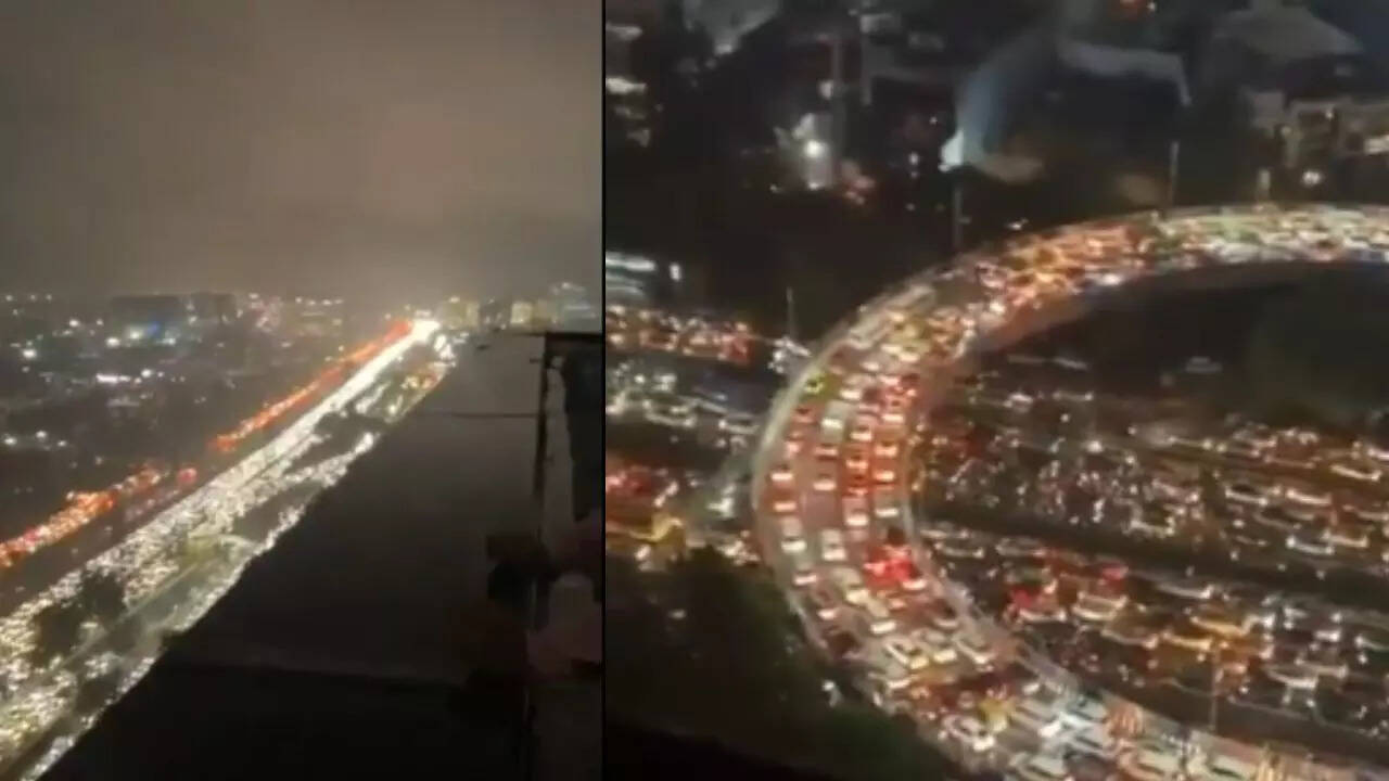 Delhi-NCR rains: Thousands stuck in massive Gurgaon traffic snarl; watch video
