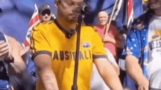 Watch: Indian-origin man pushed on stage at Oz anti-immigration rally