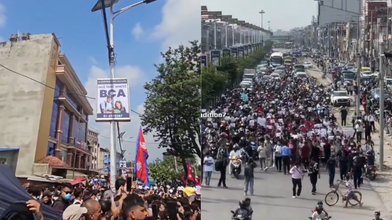 Facebook, YouTube, X banned in Nepal: GenZs take over Kathmandu streets – Watch