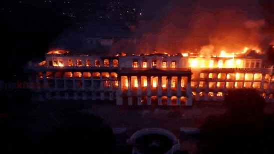‘The future is ours’: Nepal Parliament set ablaze by protesters – watch