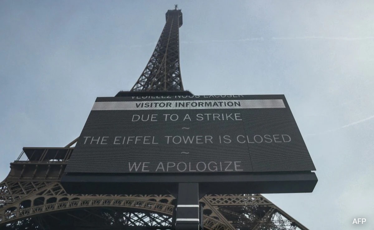 Eiffel Tower Closed Due To Strikes Across France Against Austerity