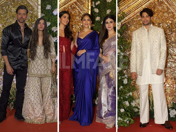 Photos: Hrithik Roshan attends Ramesh Tauranis Diwali bash wearing a Krrish pendant