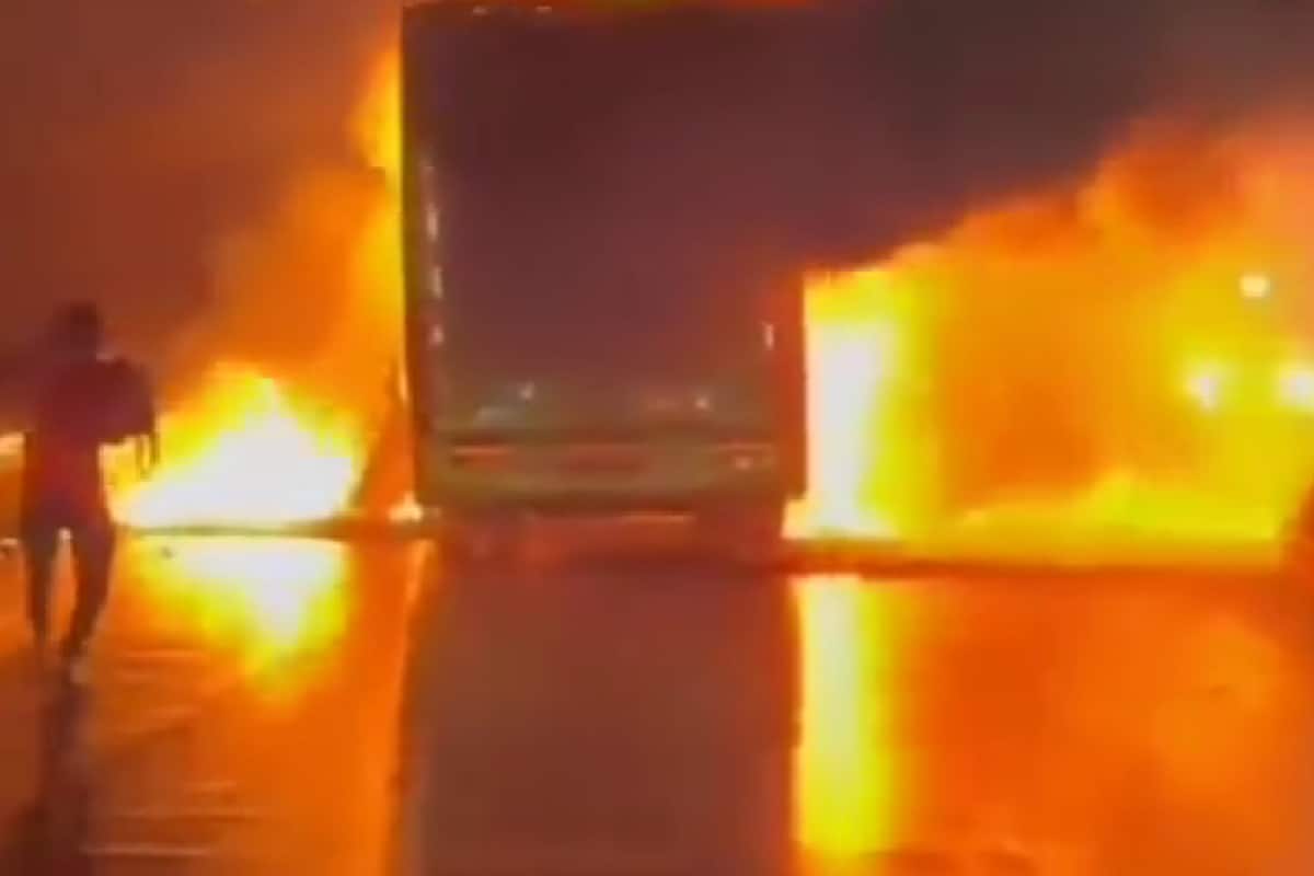 Bengaluru-Bound Bus With 40 Passengers Onboard Catches Fire In Andhra, Casualties Feared