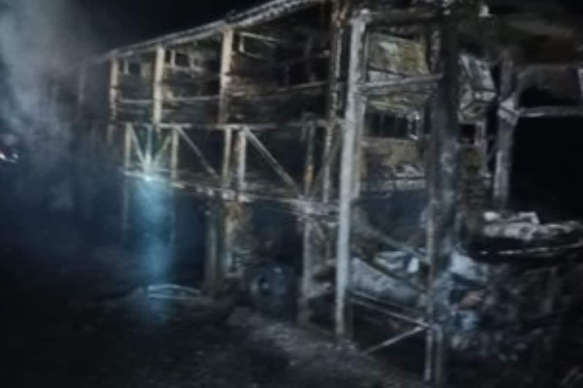 Kurnool Bus Fire LIVE: Bengaluru-Bound Bus With 40 On Board Catches Fire After Hitting 2-Wheeler, Over 12 Killed