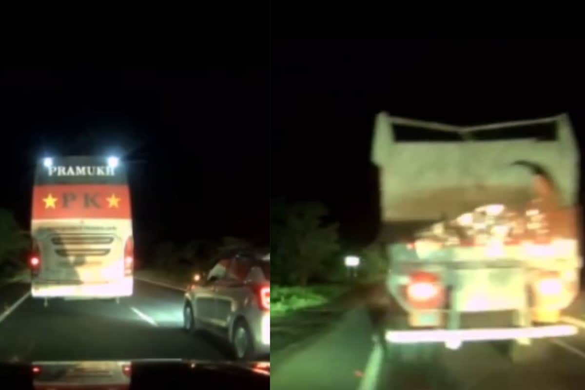 Driver’s Dashcam Captures Terrifying Close Call On Bengaluru-Hyderabad Highway
