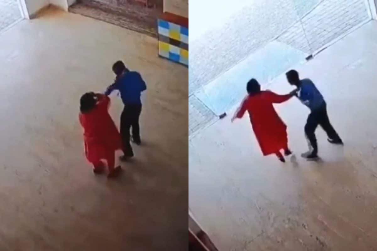 Woman Repeatedly Slaps, Drags Security Guard In Greater Noida Society | Video