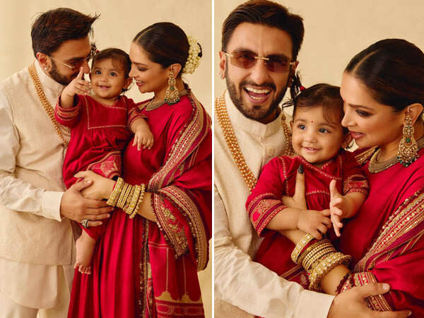 Photos: Deepika Padukone and Ranveer Singh Reveal Their Daughter Duas Face on Diwali