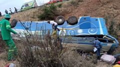 Forty-two killed as bus crashes on South Africa mountain pass