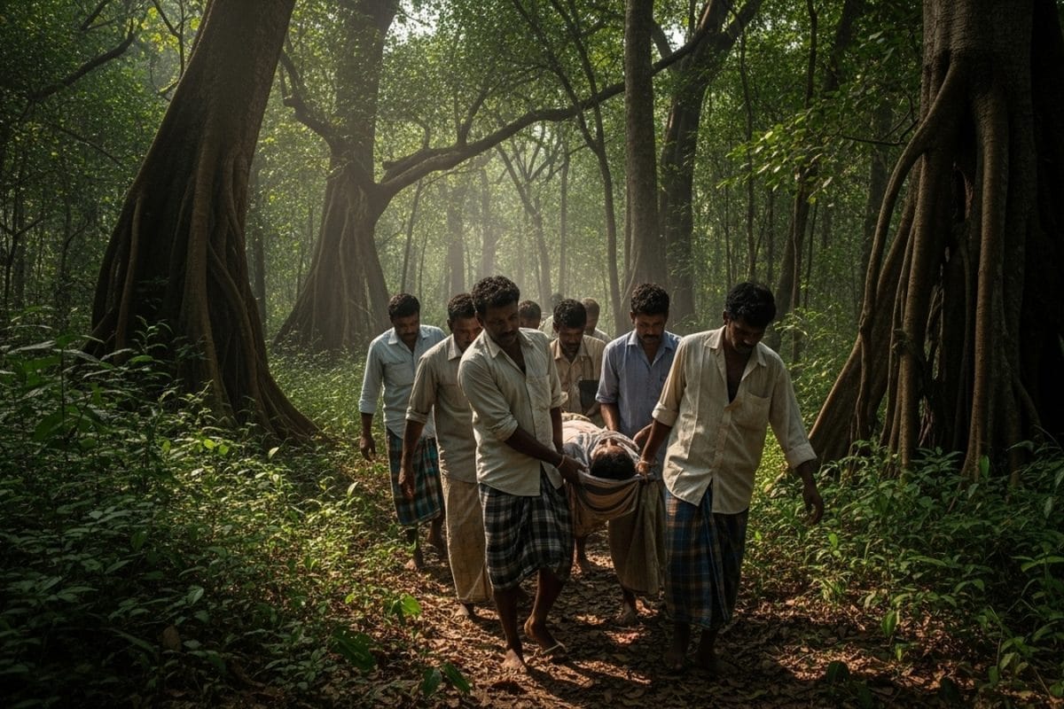 No Road, No Ambulance: Family Carries Woman’s Body In A ‘Doli’ For 12 Km Through Andhra Forest