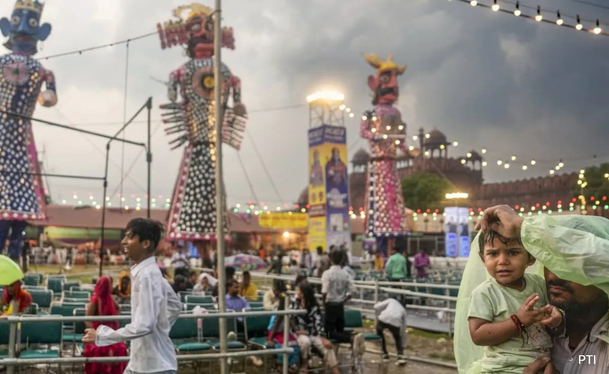 Rain Drenches Dussehra Festivities In Delhi, Events Of PM Modi, Amit Shah Cancelled