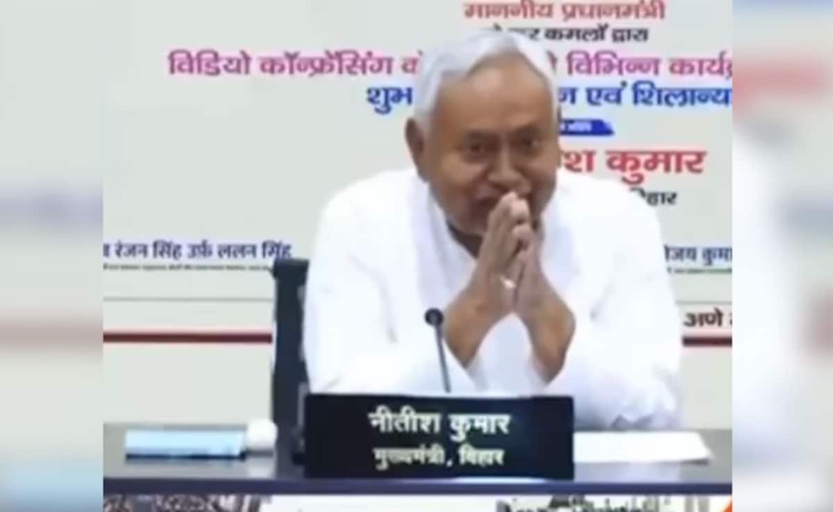 Video: At Virtual Meet With PM Modi, Nitish Kumar’s Unusual Gesture