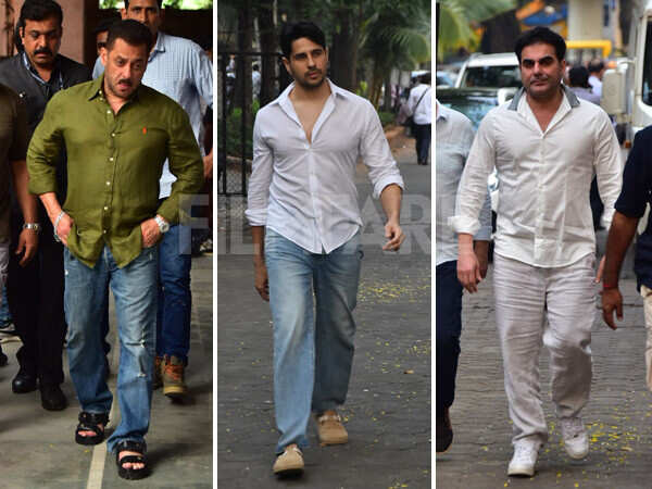 Salman Khan Sidharth Malhotra and more from the film fraternity at Pankaj Dheerâs funeral