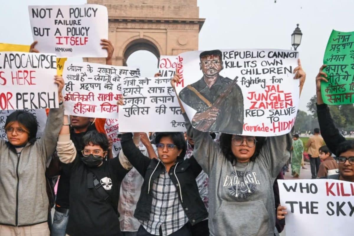 ‘Protesters Came Fully Prepared, Raised Hidma Slogans, Used Pepper Spray’: Delhi Police To Court