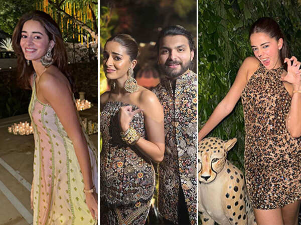 Ananya Panday Poses With Shikhar Pahariya at Deeya Shroffs Wedding Janhvi Kapoor Reacts