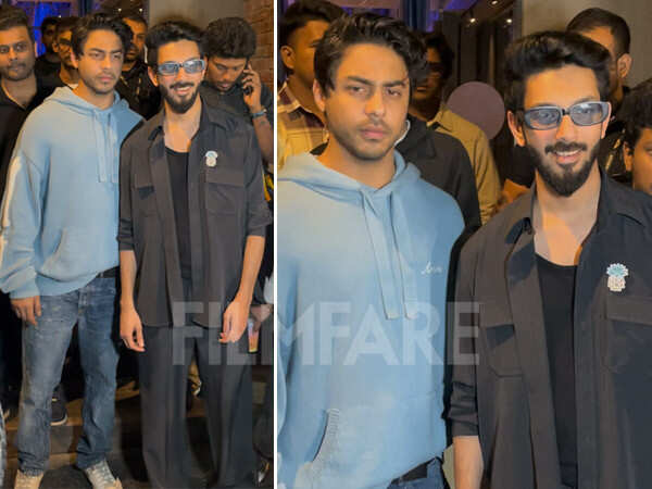 PHOTOS: Aryan Khan Makes a Rare Gesture Poses for Paparazzi With Anirudh Ravichander