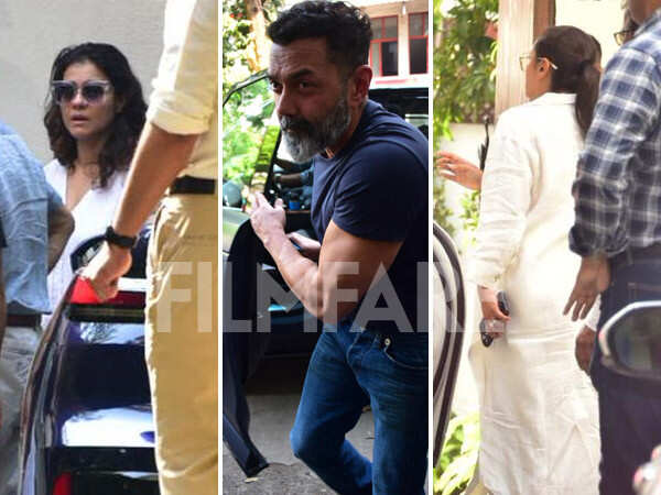 Photos: Hrithik Roshan Kajol Gauri Khan Rani Mukerji Pay Last Respects to Zarine Khan