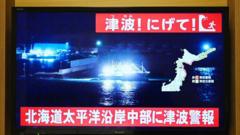 Tsunami warning after earthquake strikes off Japan