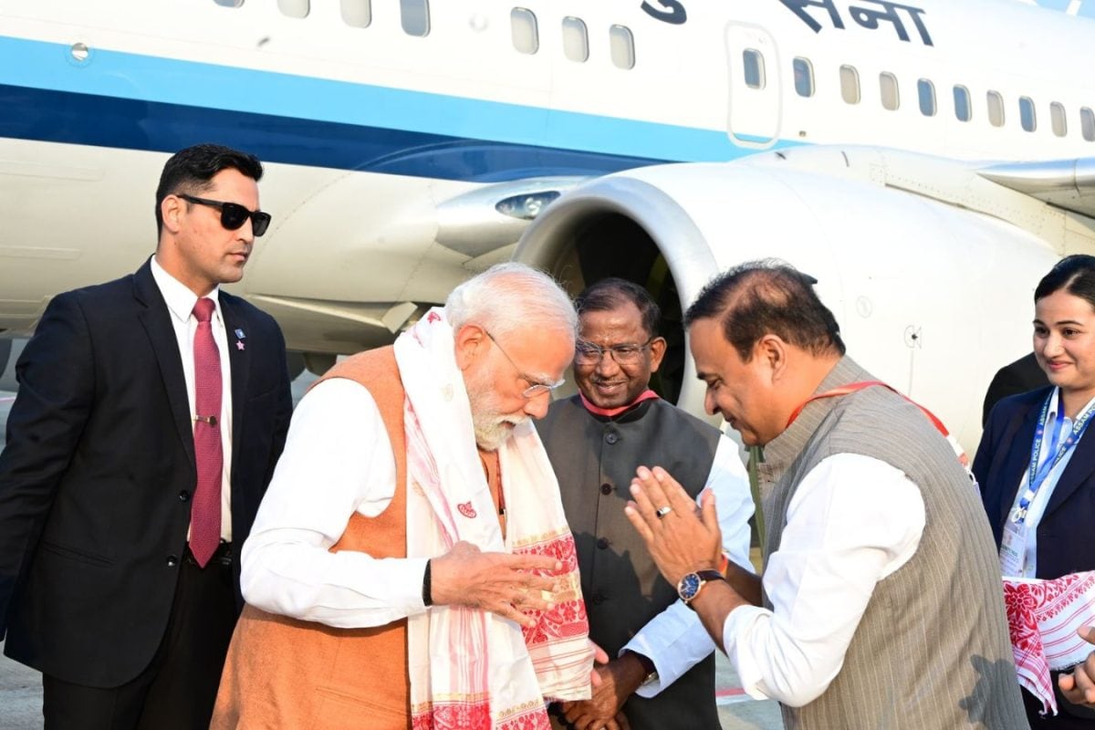 PM Modi Arrives In Guwahati, Set To Launch India’s First Nature-Themed Airport Terminal PM Modi Arrives In Guwahati, Set To Launch India’s First Nature-Themed Airport Terminal