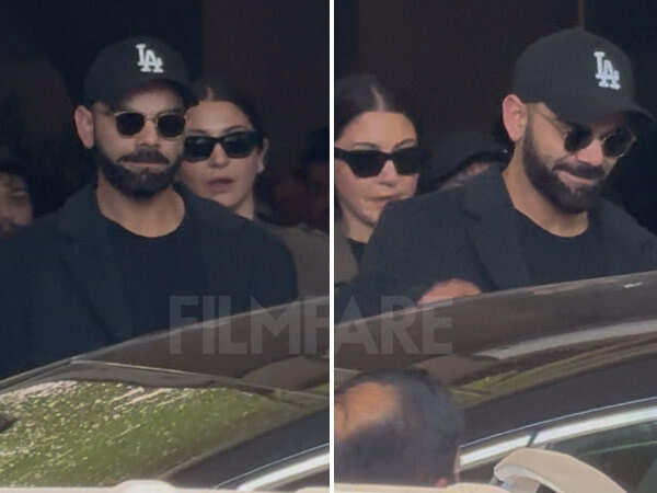 PHOTOS: Anushka Sharma and Virat Kohli Clicked at Mumbai Airport With Tight Security