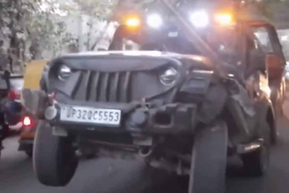 Delhi Teen Crashes Rented Thar Into Several Vehicles While Trying To Avoid Family In Noida Delhi Teen Crashes Rented Thar Into Several Vehicles While Trying To Avoid Family In Noida