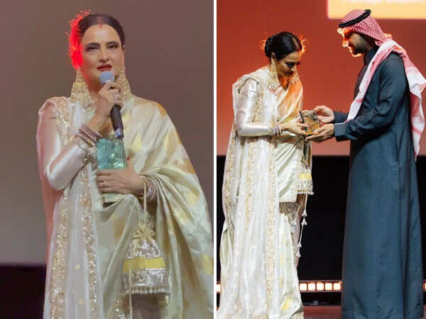 Rekha Shines at The Red Sea Film Festival With a Rare Public Appearance