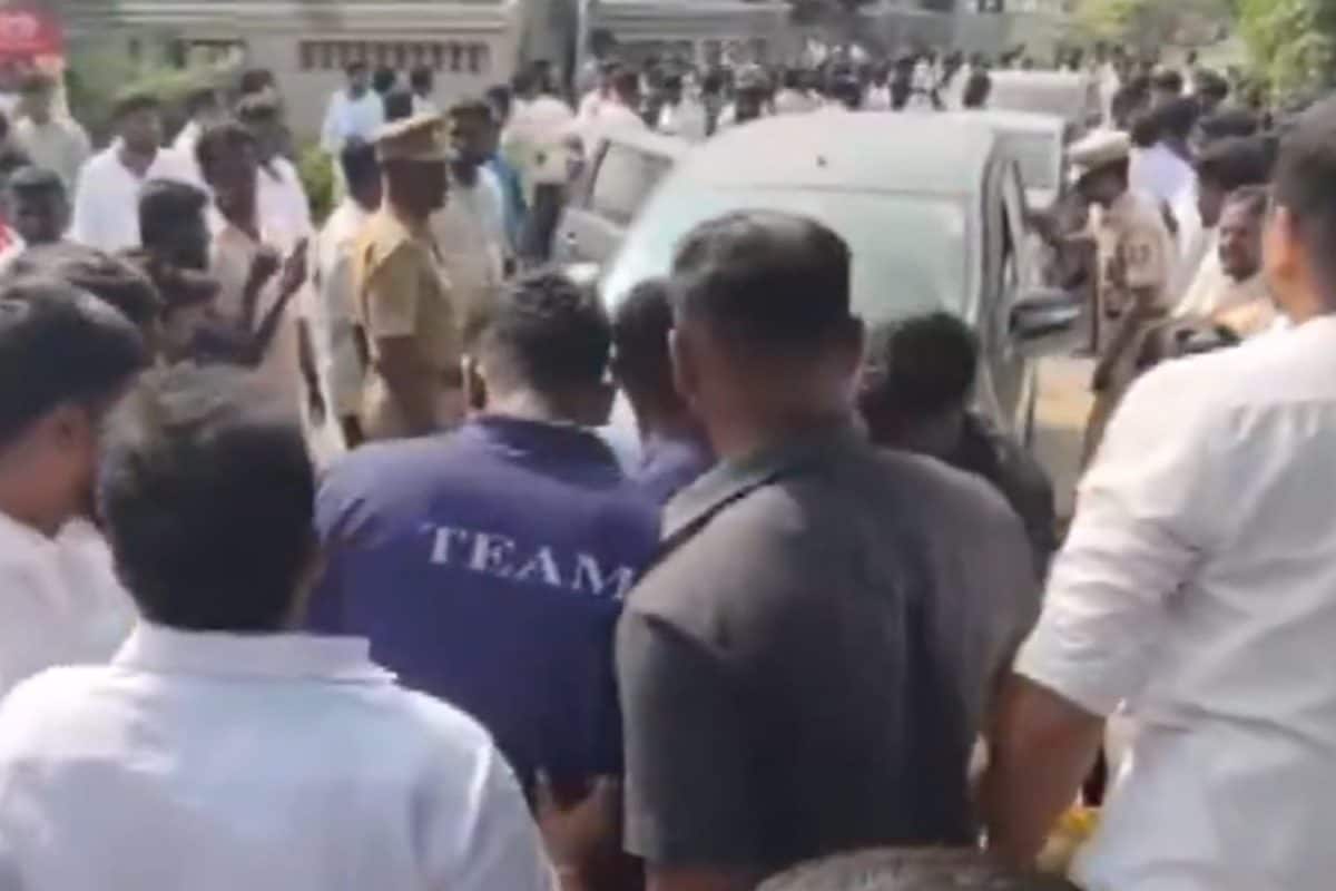 TVK Chief Vijay’s Car Stopped By Own Party Workers As They Protest Against Allocation Of District-Level Posts TVK Chief Vijay’s Car Stopped By Own Party Workers As They Protest Against Allocation Of District-Level Posts