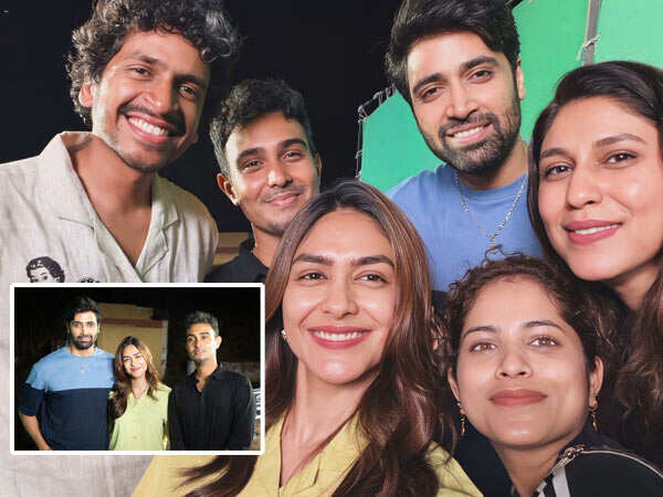 Pics: Mrunal Thakur Wraps Up Dacoit Team Gives a Warm Send-off