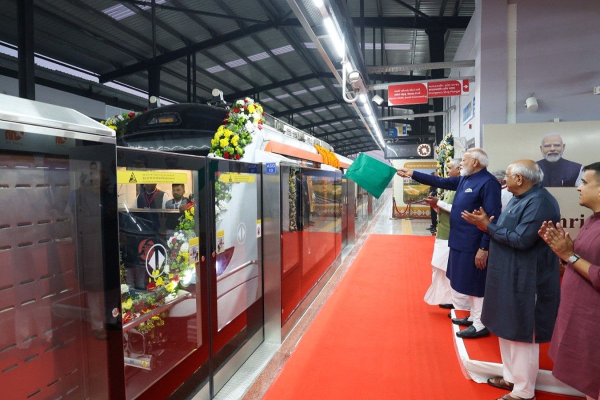 PM Modi Inaugurates Remaining Stretch Of Ahmedabad Metro Phase 2