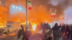 Watch: Buildings in Tehran set on fire as demonstrations spread across Iran