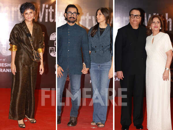 Photos: Aamir Khan Mrunal Thakur Varun Dhawan and More Attend Ramesh Tauranis Birthday Bash