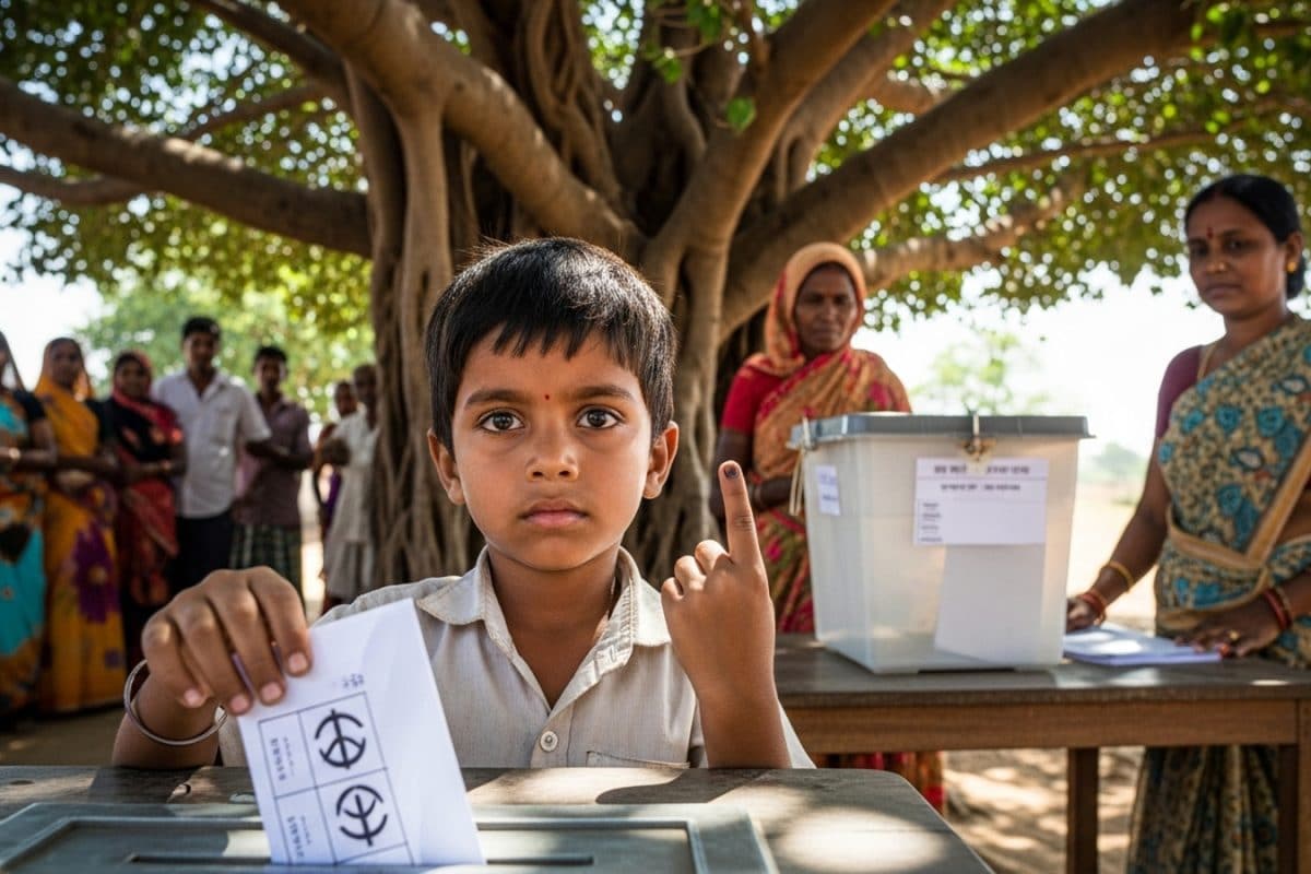 Viral Video In Maharashtra Zilla Parishad Polls Shows Minor Boy Allegedly Casting Vote