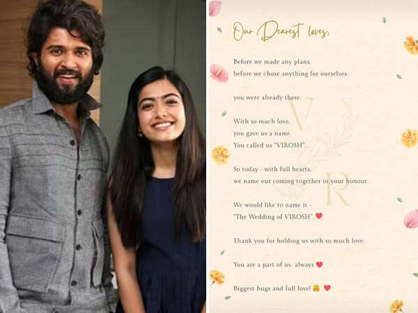 ViRosh: Vijay Deverakonda and Rashmika Mandanna Confirm That They Are Getting Married