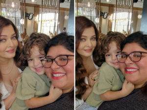 Aishwarya Rai Bachchan delights fans with a sweet selfie alongside child actor during shoot