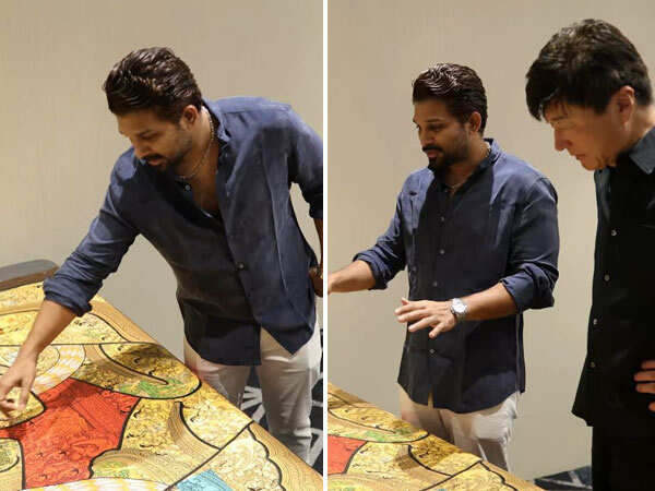See Pics: Allu Arjun Gifts Ramayana-themed Painting to Japanese Business Leader