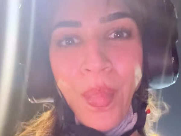 WATCH: Kriti Sanon enjoys a breezy bike ride after late night pack up