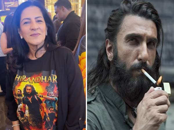 Photos: Ranveer Singhâs Mother Anju Bhavnani Wears Customised Dhurandhar 2 T-shirt to Screening