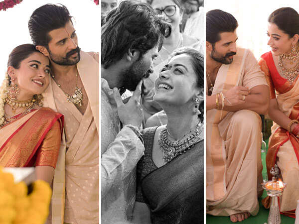 Adorable Pics: Vijay Deverakonda Rashmika Mandanna Participate in Sacred Ceremony