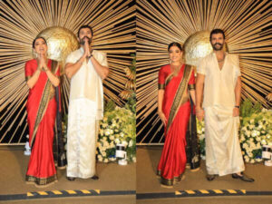 Rashmika Mandanna and Vijay Deverakonda Walked Hand-in-hand at Their Hyderabad Reception