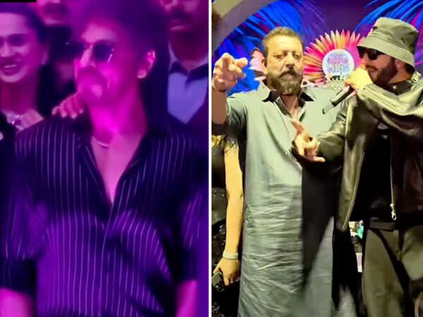 Watch: Shah Rukh Khanâs Party Outing Goes Viral Ranveer Singh Sings on Stage With Sanjay Dutt