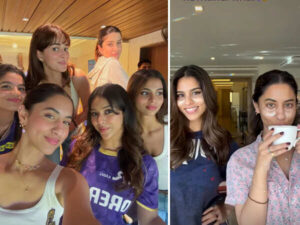 Suhana Khan Poses With Ananya Panday and Shanaya Kapoor During KKR Vs MIs Match