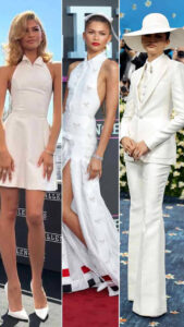 Zendaya in Bridal White Outfits