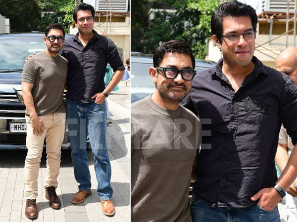 Photos: Aamir Khan and Junaid Khan Clicked at a Mumbai Theatre on Ek Dins Release Day